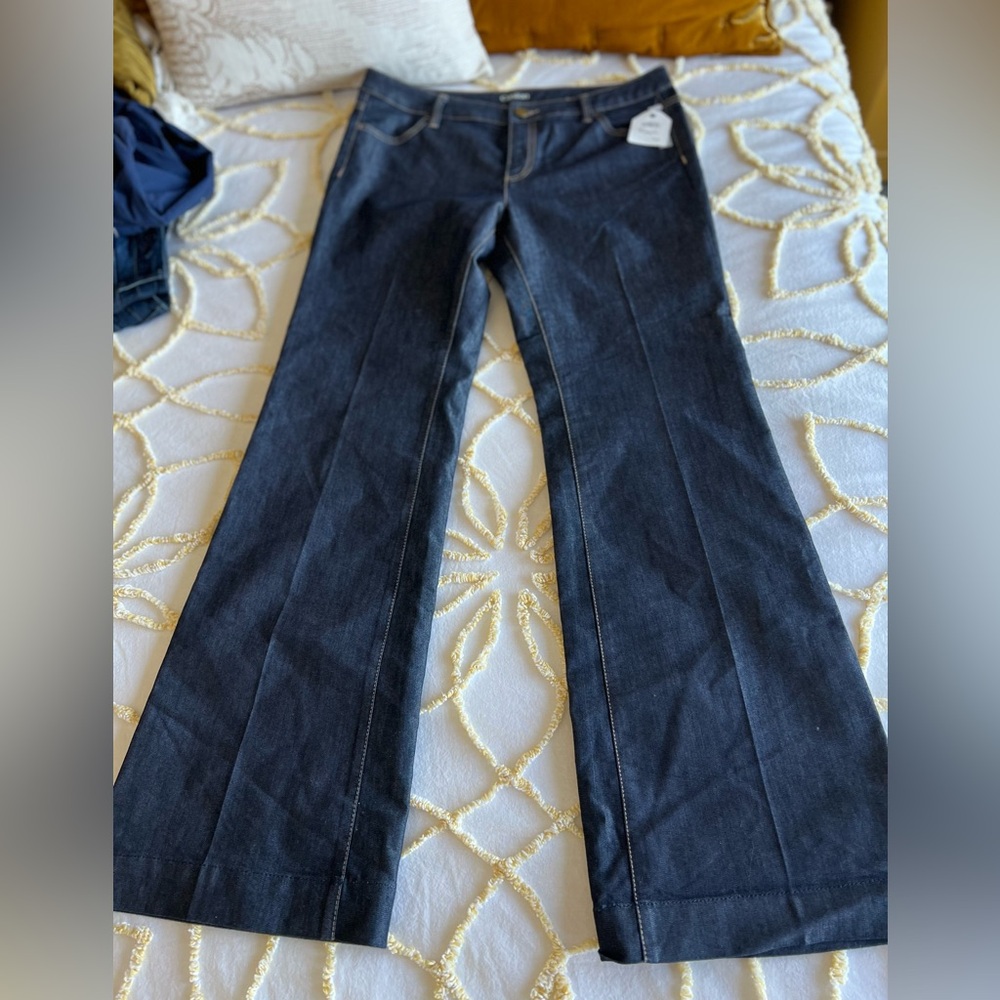Caslon wide leg dark jeans NWT